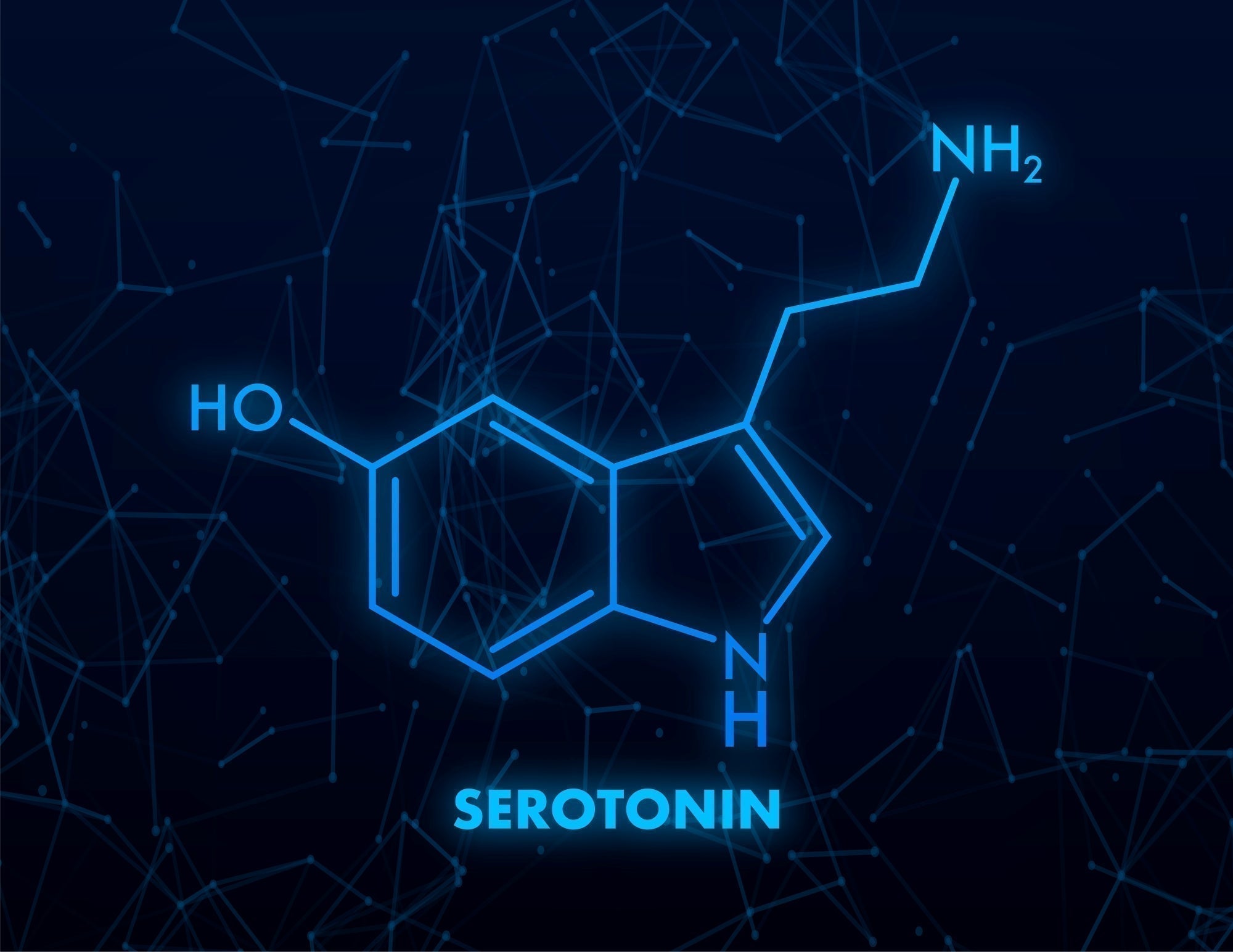 A serotonin molecule