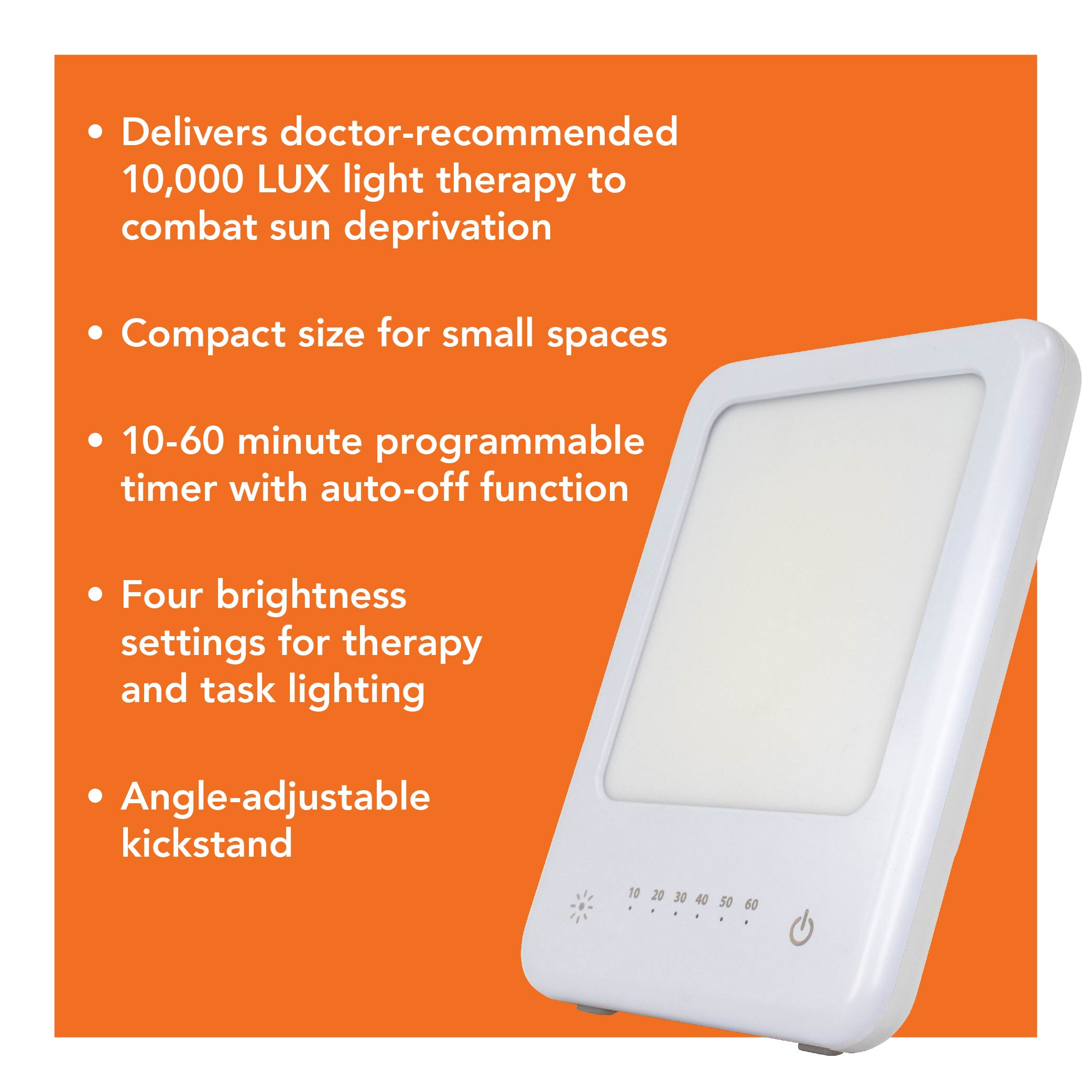 Lampe de luminothérapie TheraLite Glow de petite taille avec minuterie