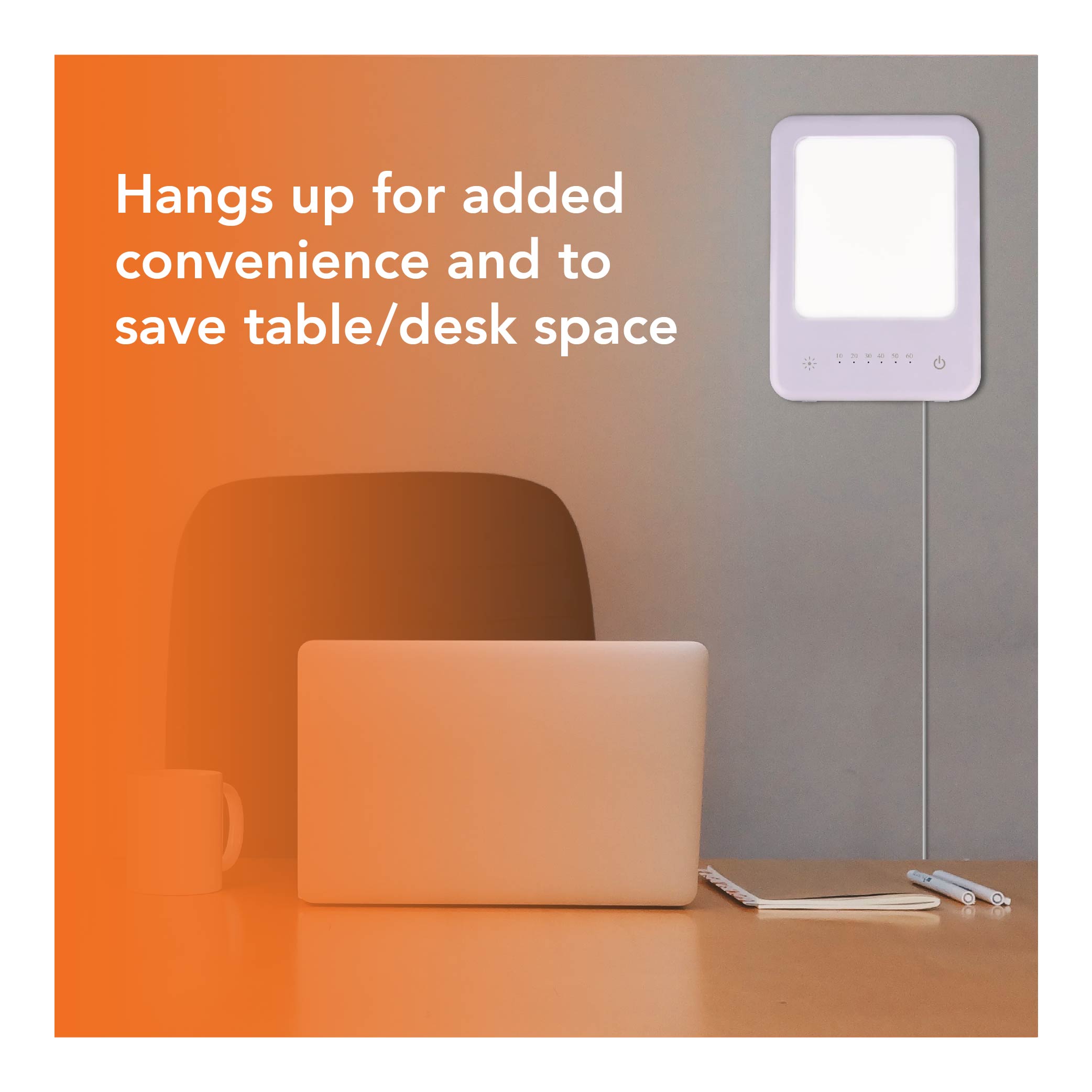 Lampe de luminothérapie TheraLite Glow de petite taille avec minuterie