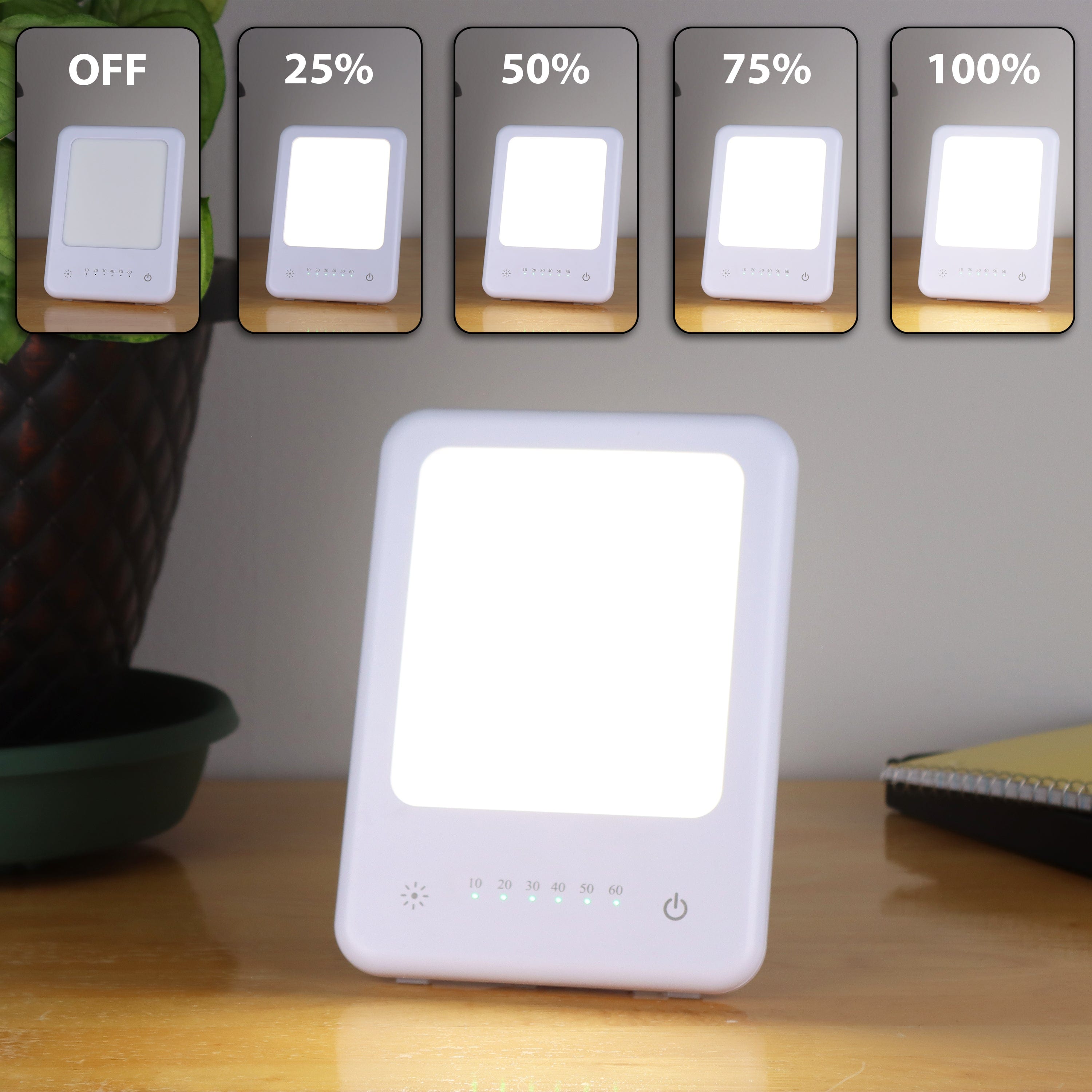 Lampe de luminothérapie TheraLite Glow de petite taille avec minuterie